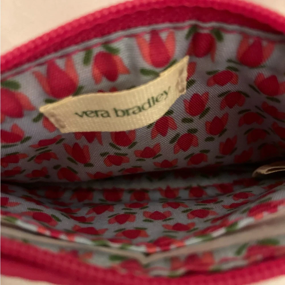 Vera Bradley Pink Floral Zip Pouch - Picture 2 of 3